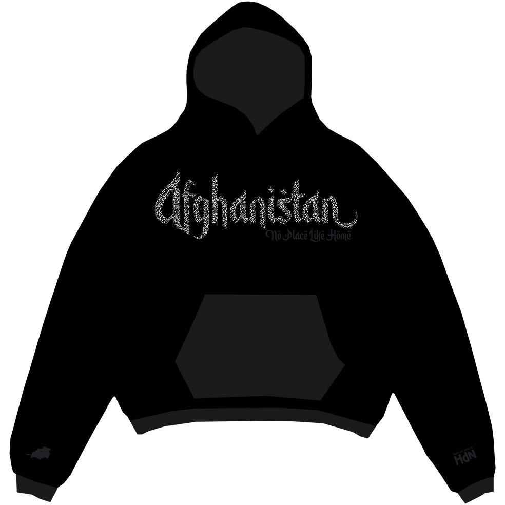 "Stars & Wishes" Black Rhinestone Hoodie