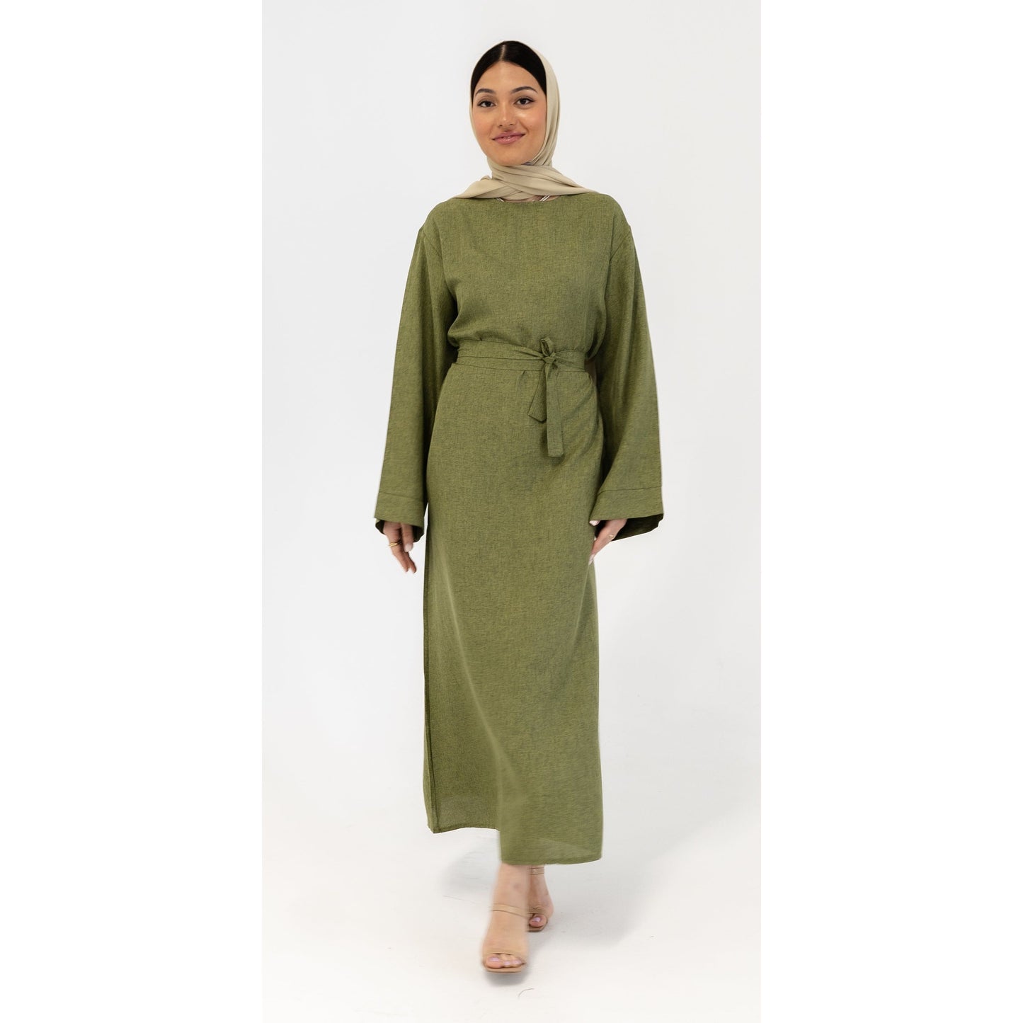 Olive Linen Abaya