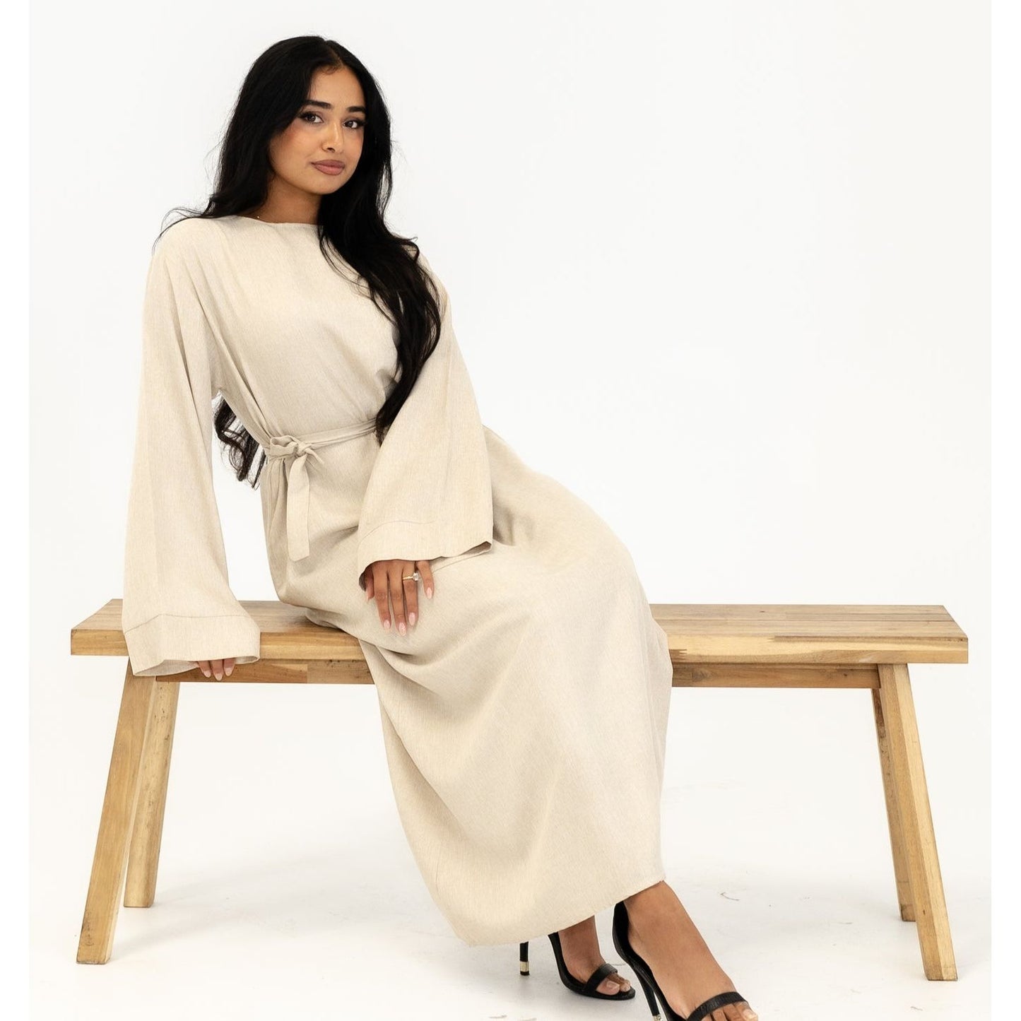 Crème Linen Abaya