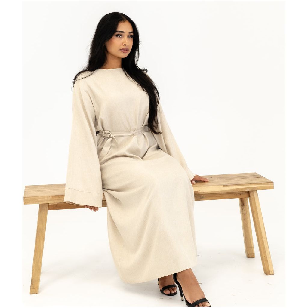 Crème Linen Abaya