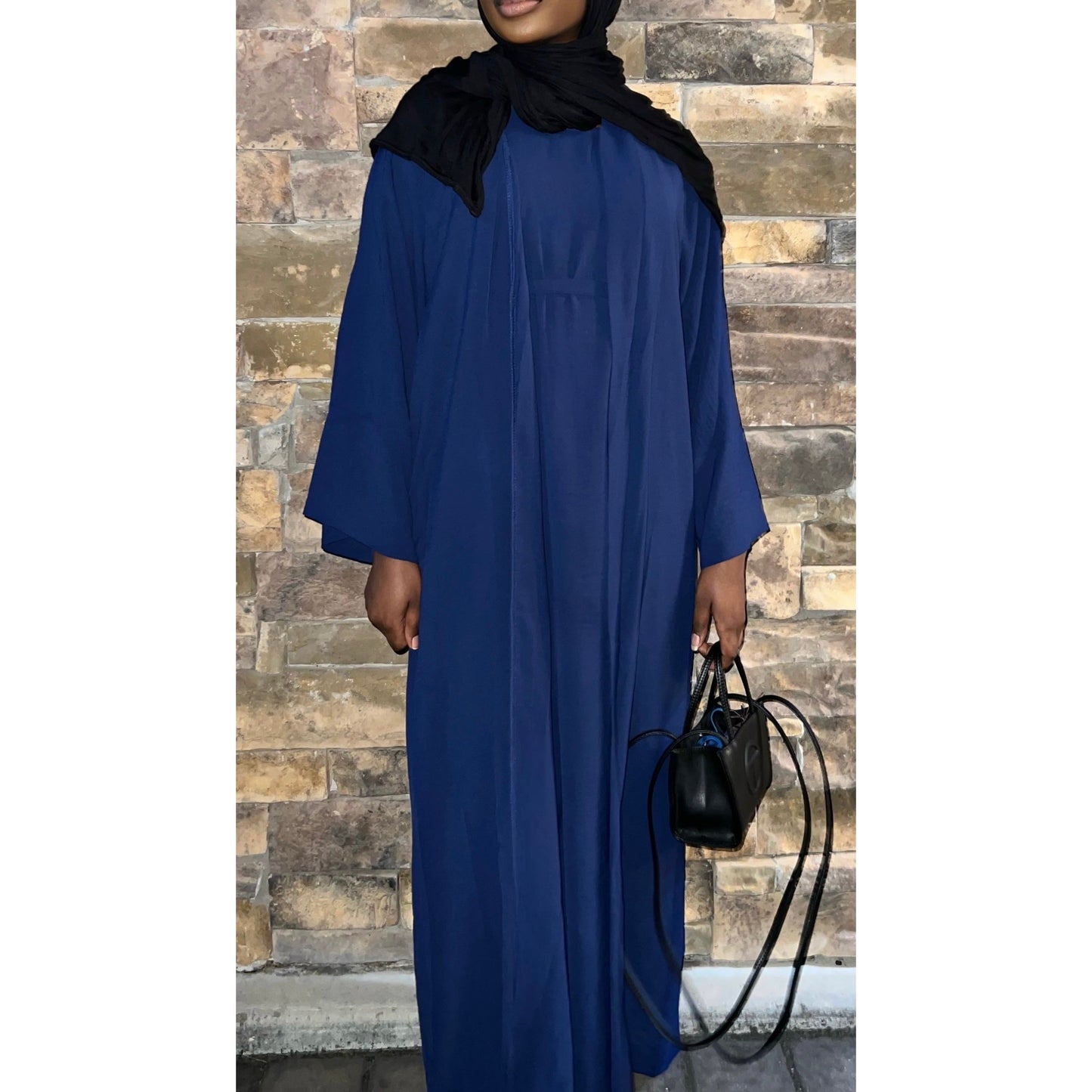 Hawa 2 Piece Abaya Set - Navy